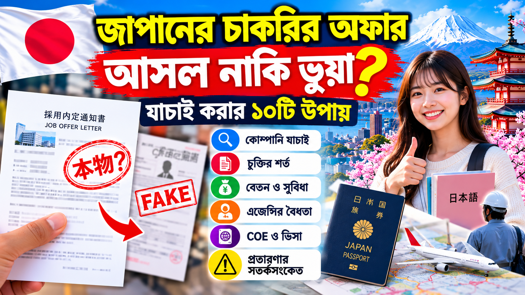 জাপানের চাকরির অফার আসল নাকি ভুয়া? যাচাই করার ১০টি উপায